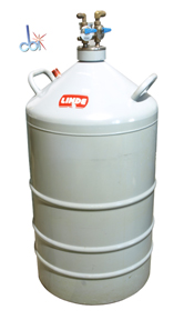 LINDE CRYOGENIC DEWAR WITH WITHDRAWL VALVE