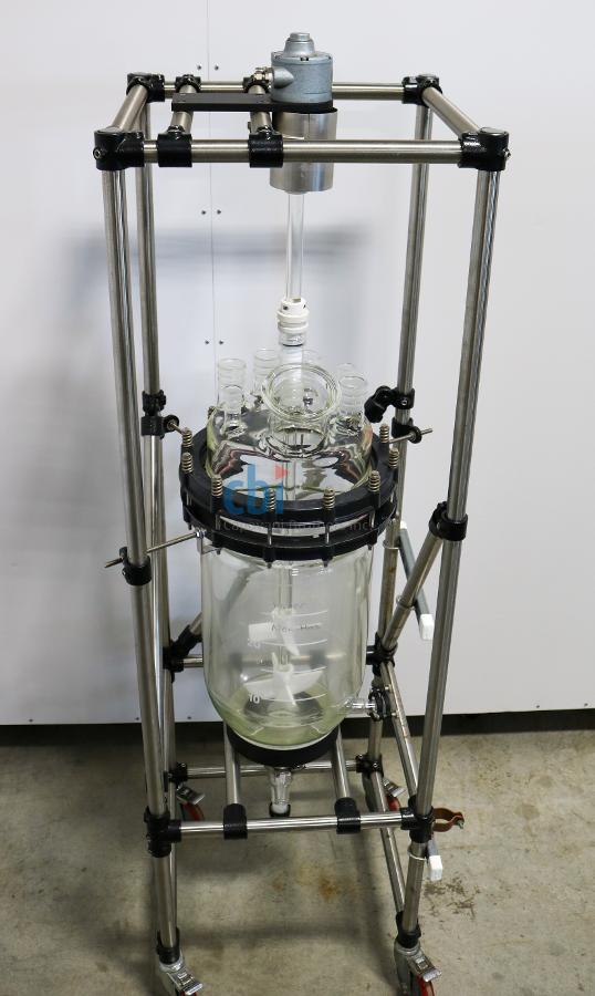 ACE GLASS 30 LITER REACTOR WITH STAINLESS STEEL SUPPORT